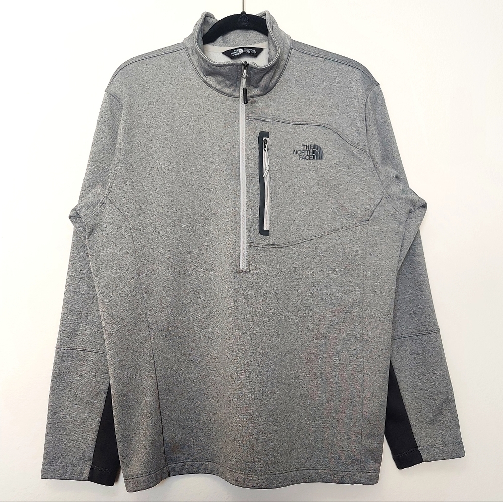 The North Face Canyonlands Men's Gray Half-Zip Front Pocket Pullover Size XL